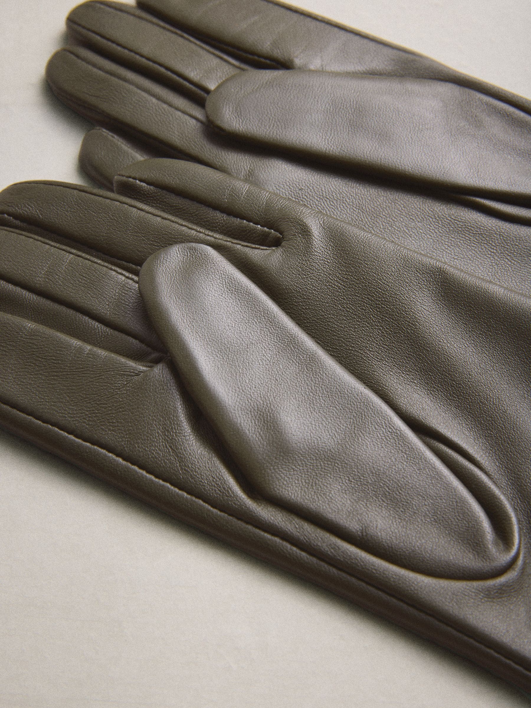 Kakigroen - Leren handschoenen