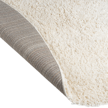 Vloerkleed Shaggy Rond Creme 200 cm