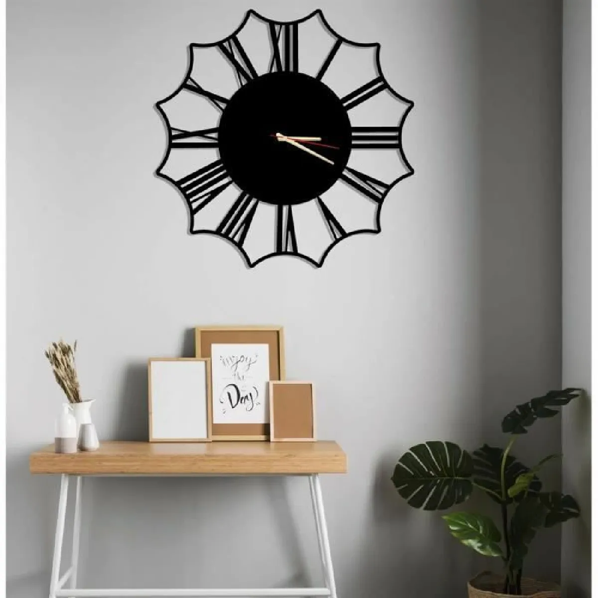 DEKORY Florya Horloge Murale Métal - 50 cm