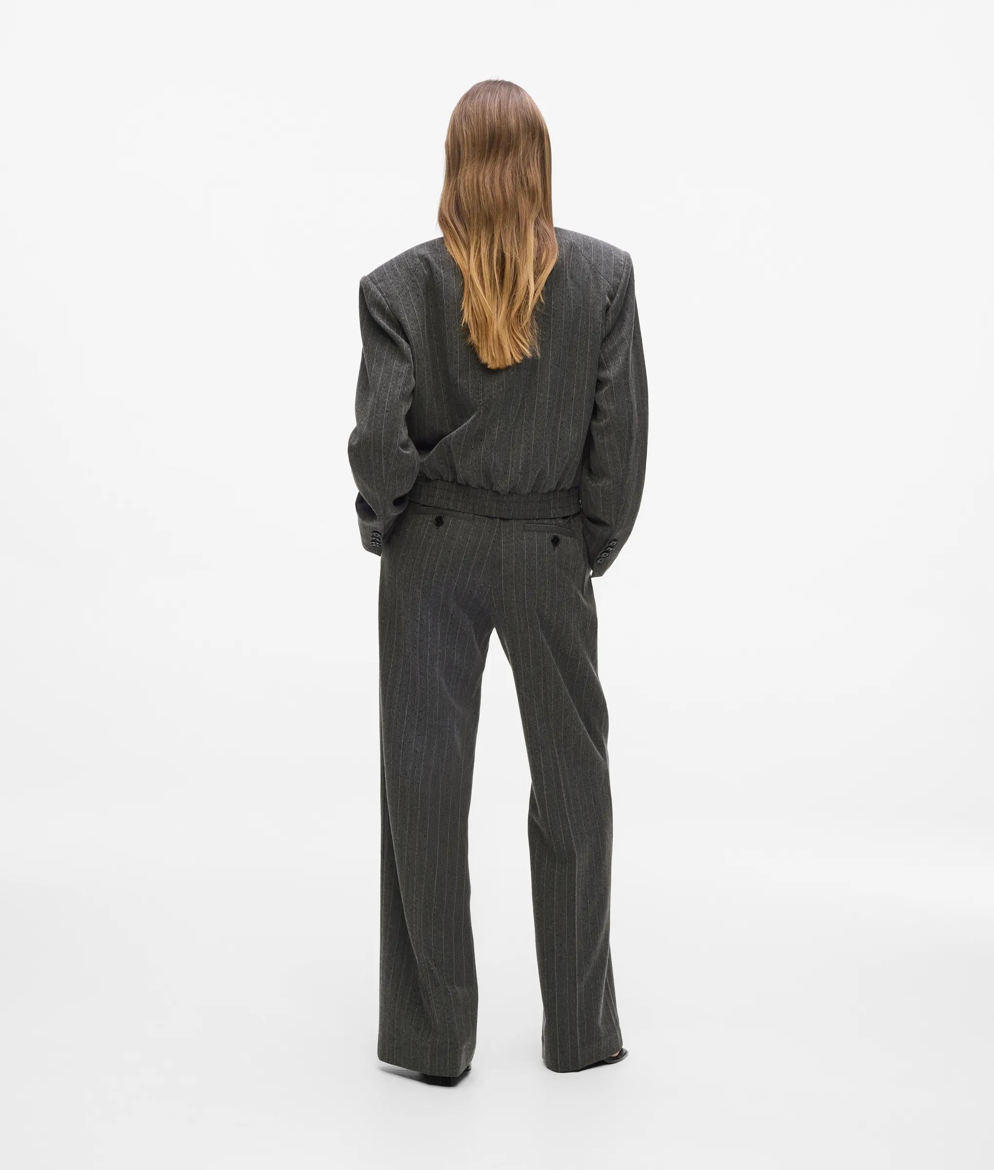 Broeken met pinstripes en rechte pijpen