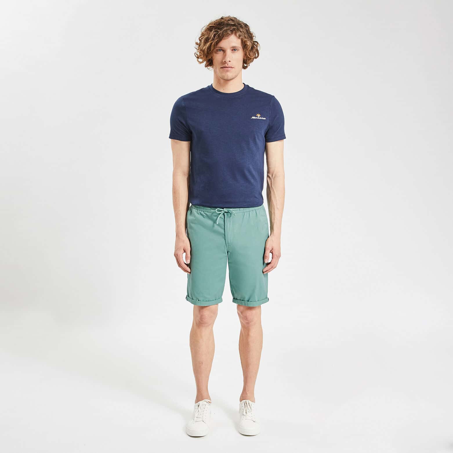 Bermuda chino taille élastiquée Vert