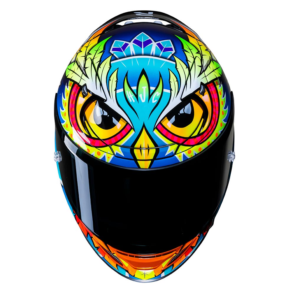 HJC - Casque RPHA 12 Spasso MC3H / Navy / Orange / Jaune fluo