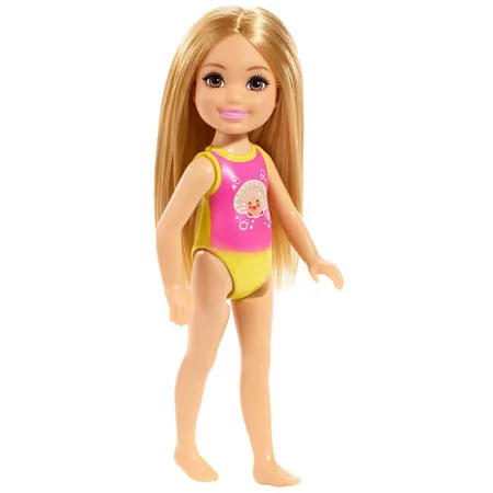 Barbie Club Chelsea Beach-Puppe, ca. 15cm, 1 Stück, 6-fach sortiert