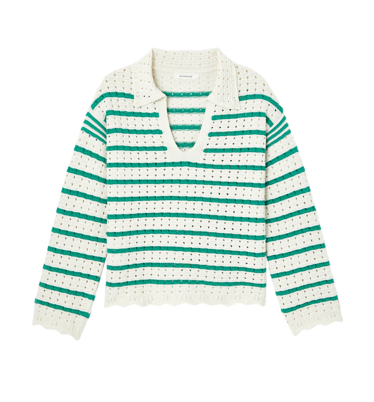 Pull marin rayé Femme - Rayé vert