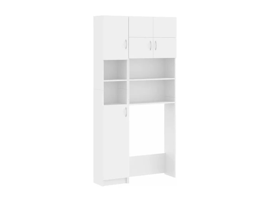 Ensemble de meuble pour machine à laver Blanc Bois d'ingénierie