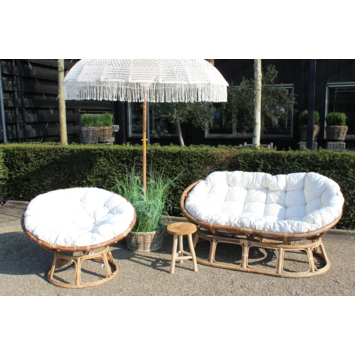 Loungestoel Papasan bruin