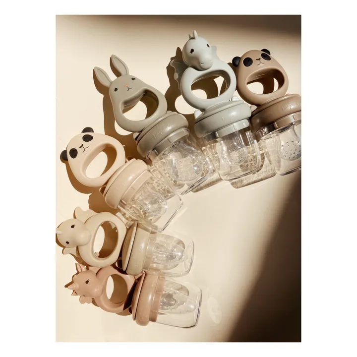 Konges Sløjd Tétines grignoteuses Dragon/Lapin - Set de 2 | Gris