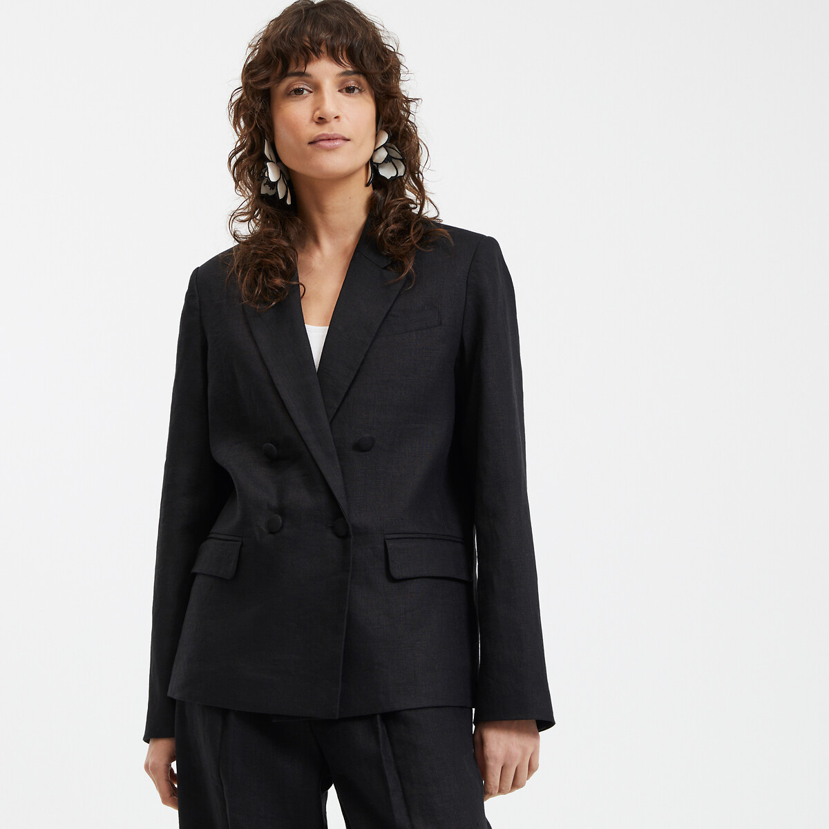 COLEÇÕES LA REDOUTE<br>Losvallende gekruiste blazer, Assinatura ISEULTT