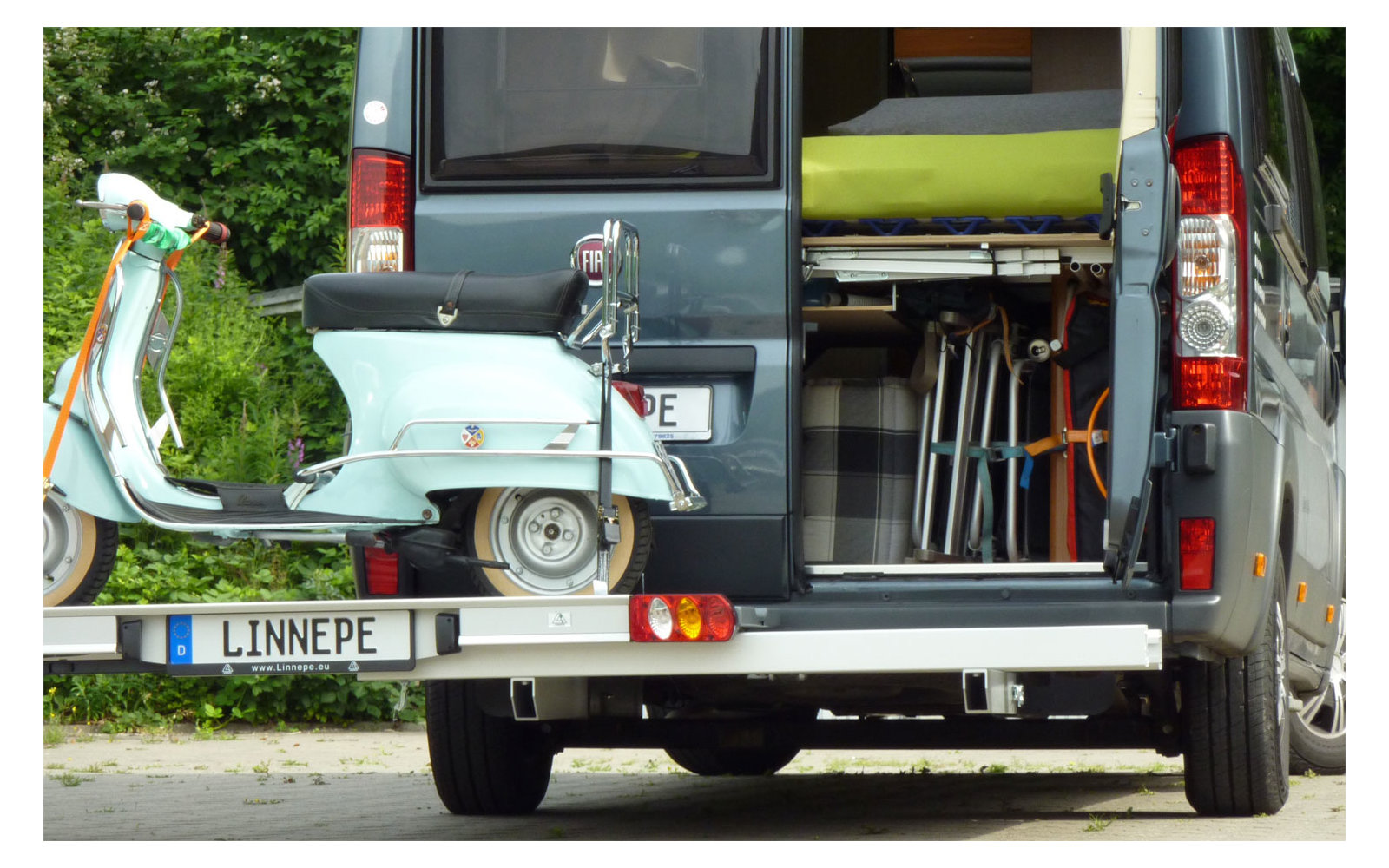 Linnepe SlidePort Lastenträger für Fiat Ducato ab 07/2006 kurzer Überhang 1000 mm