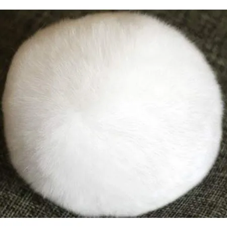 hobbyfun Woll-Pompons 25 mm, weiß, Beutel mit 4 Stück