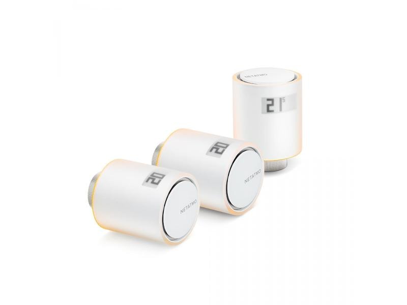 Netatmo Comfort Smarter Thermostat 3 Stück Netatmo 3x zusätzliche Smarte Heizkörperthermostate