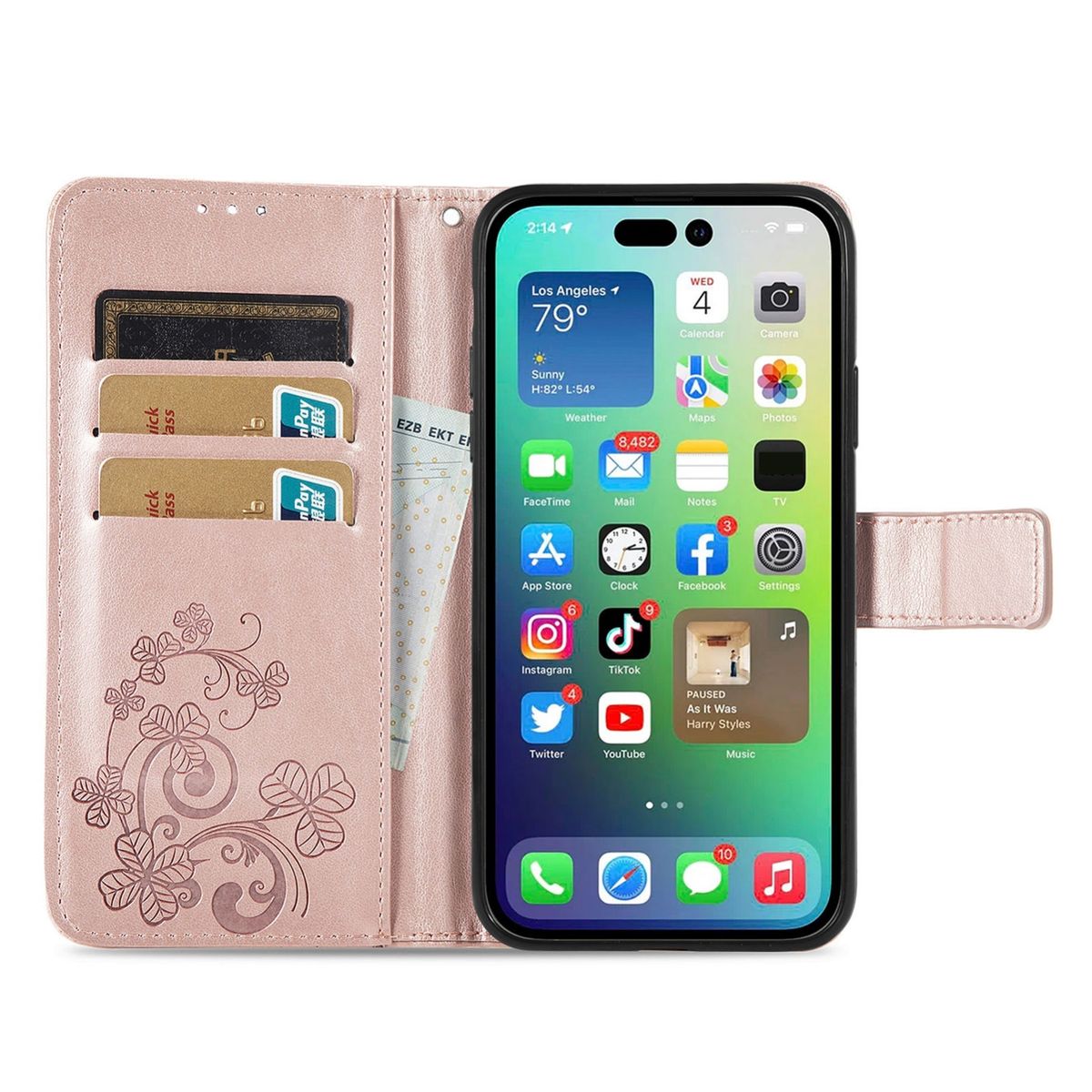 Hülle Handy Schutz für Apple iPhone 15 Pro Max Case Cover Klapp Tasche Wallet
