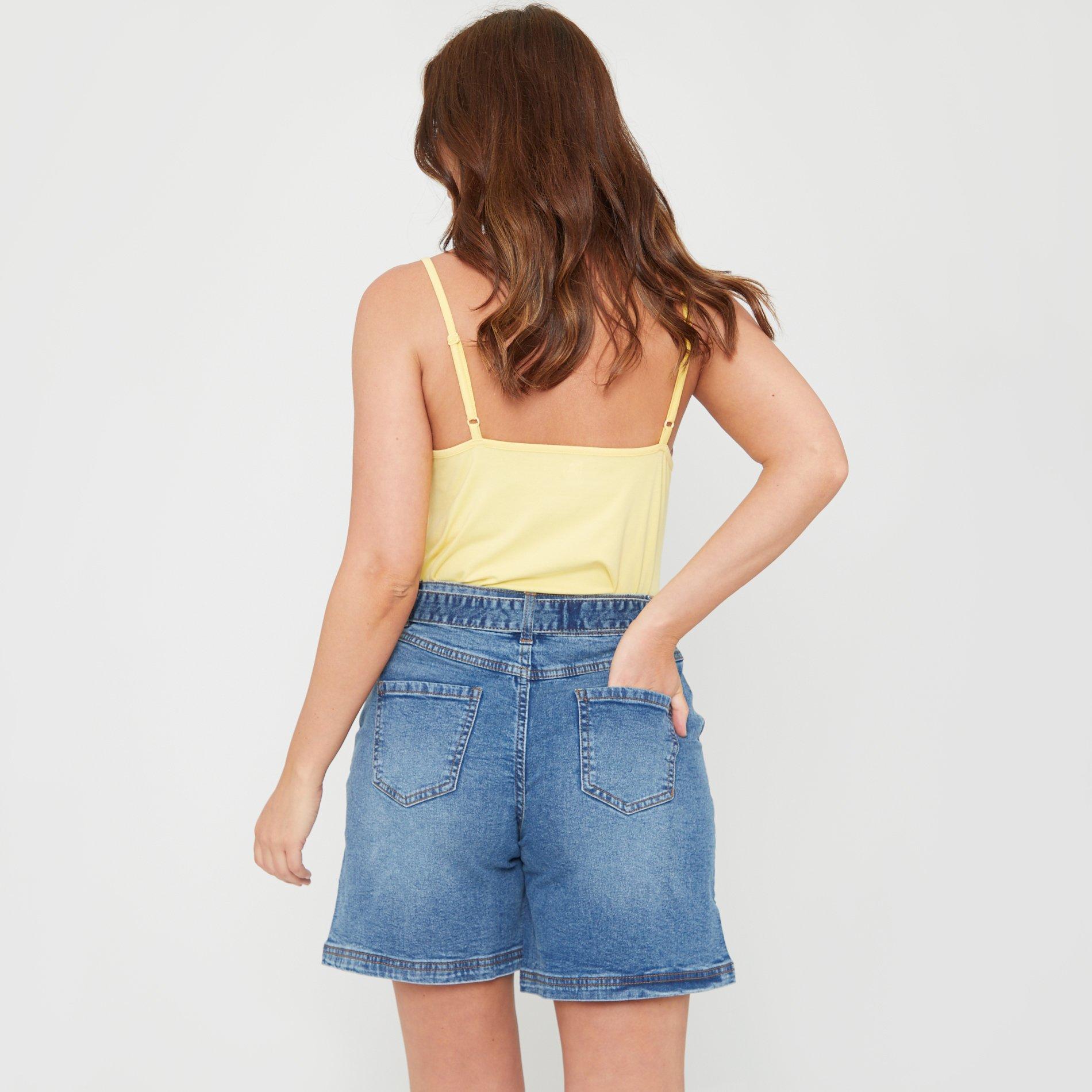 Be You BeYou Denim Belted Shorts Womens