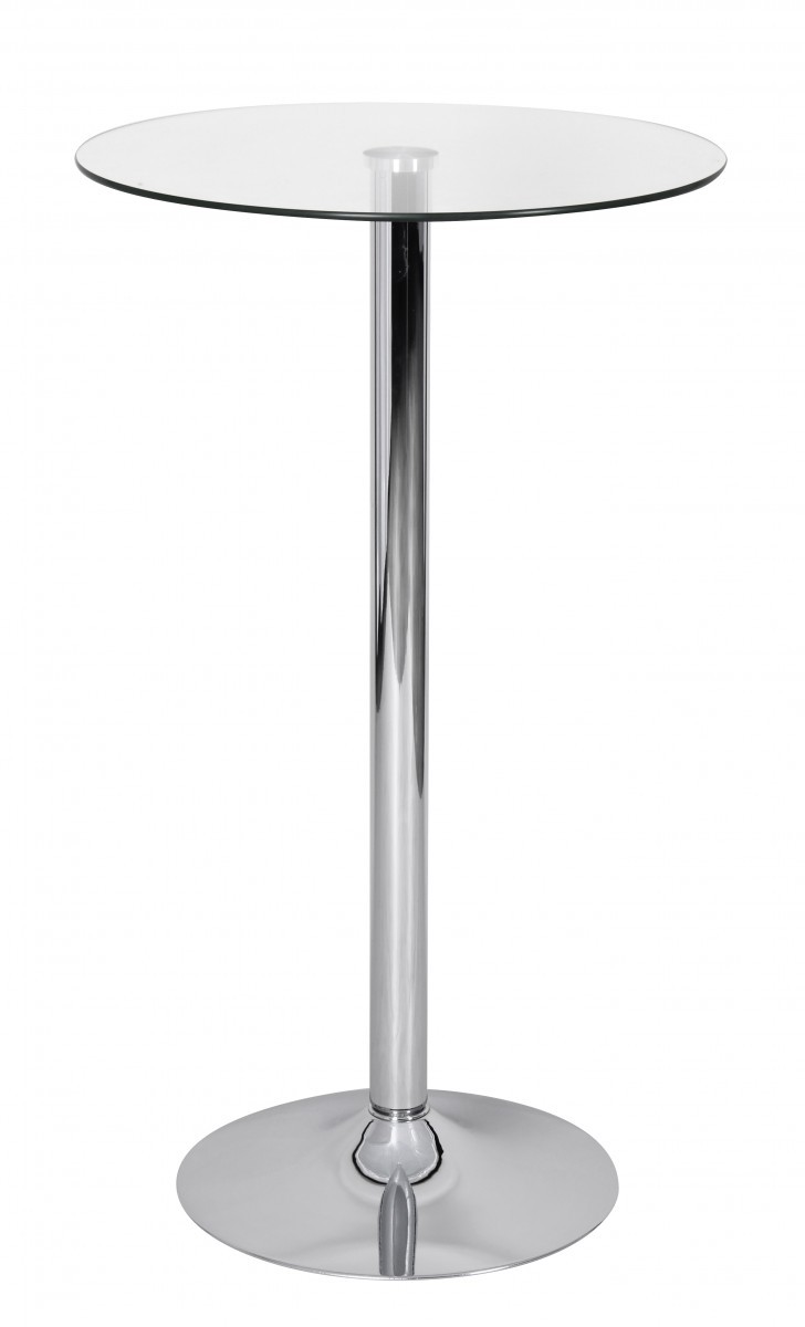 Bartisch - Glas - Metall - 105 cm hoch