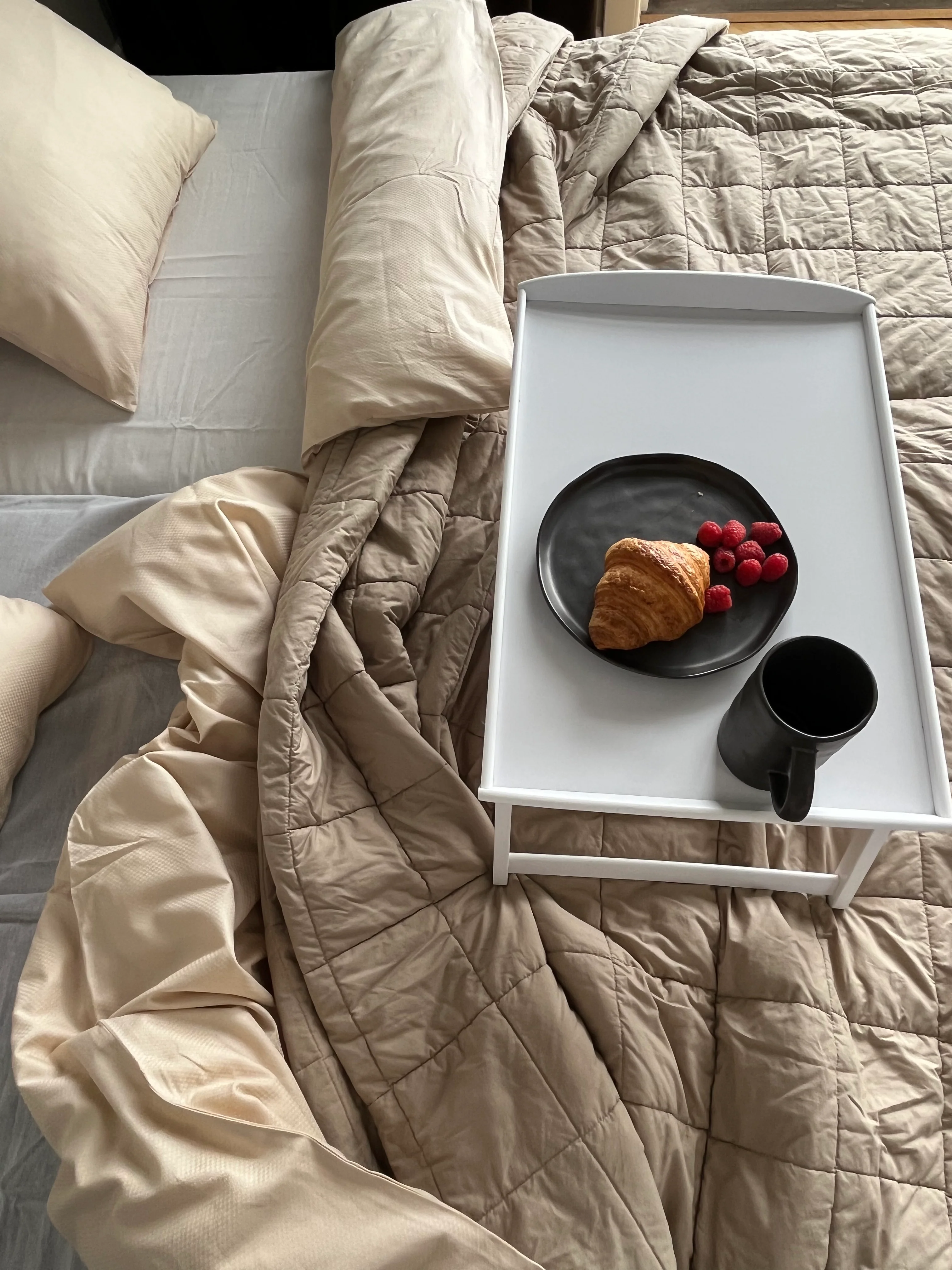 Omhu  Omhu Quilted Percale sengetæppe - Mud