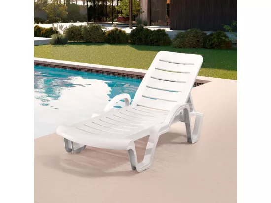 18 chaises longues de piscine professionnelles plastique Positano