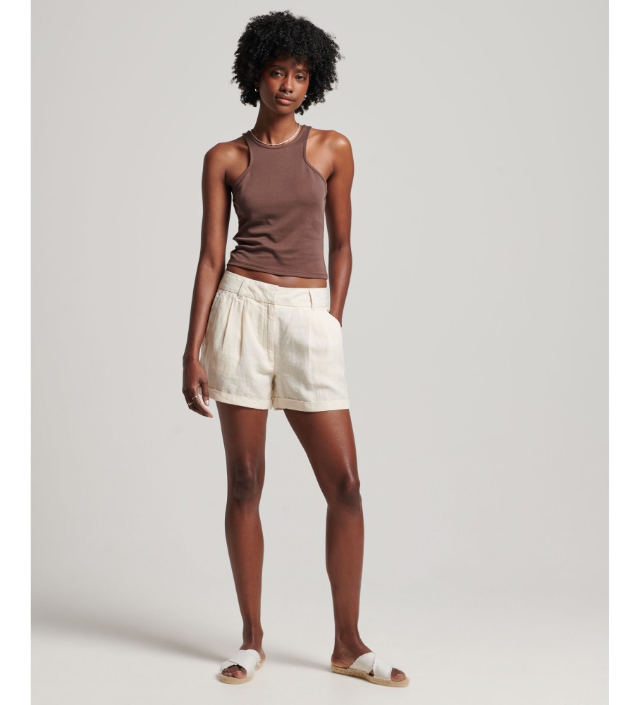Shorts Superdry bege tingidos