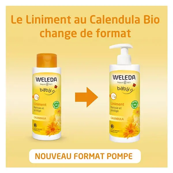 Linimento de Calêndula Orgânico para Bebê Weleda 400ml