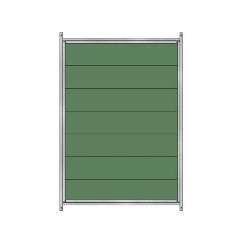 Painel plástico para canil galvanizado, cor metálica