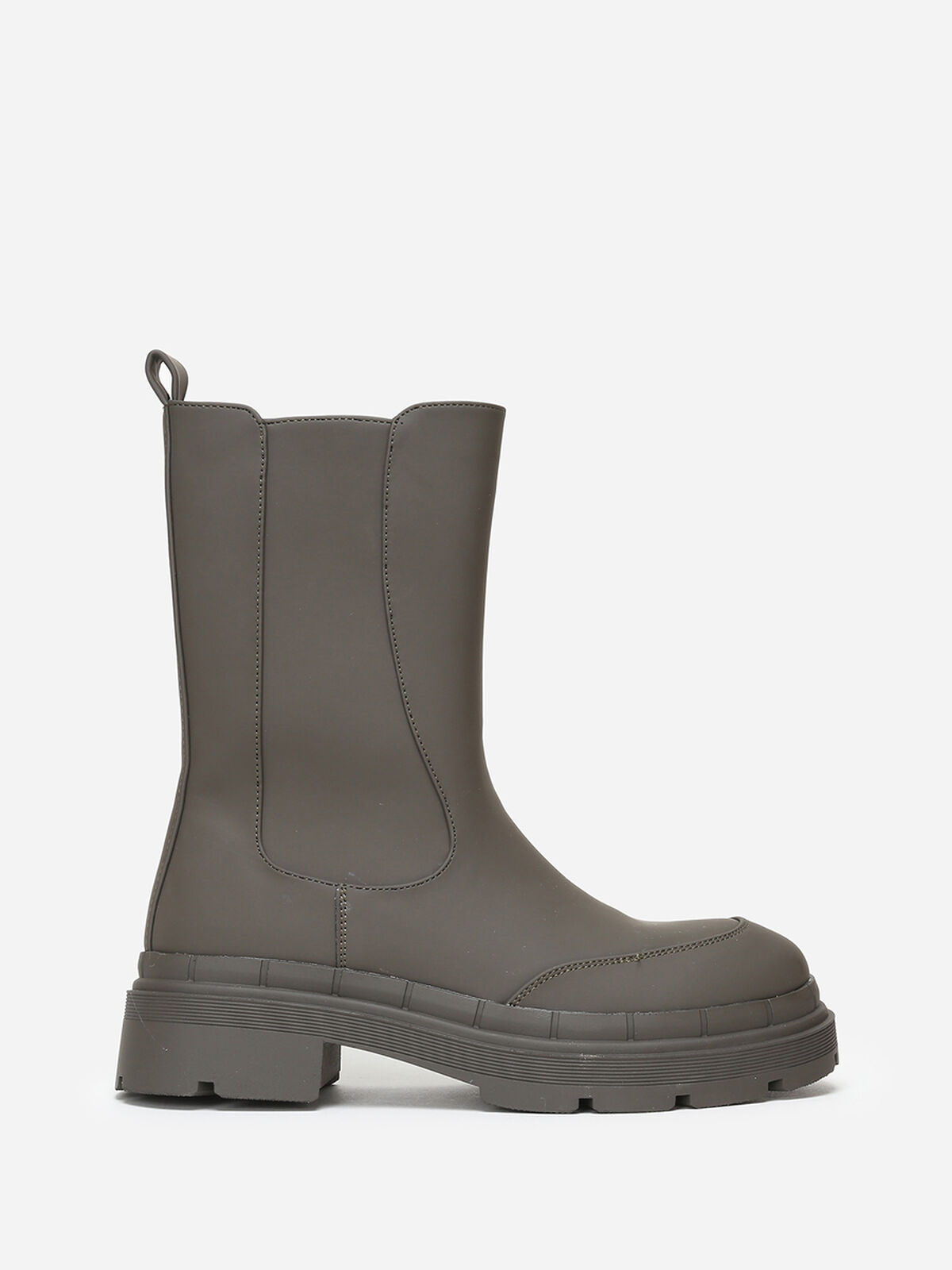 Bottines crantées style chelsea mates- Vert