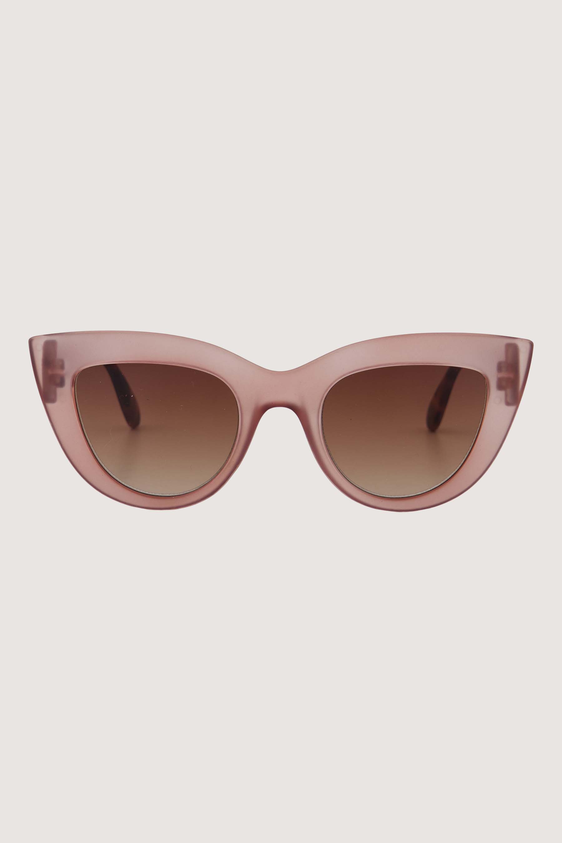 cat eye zonnebril met panterprint details incl koker