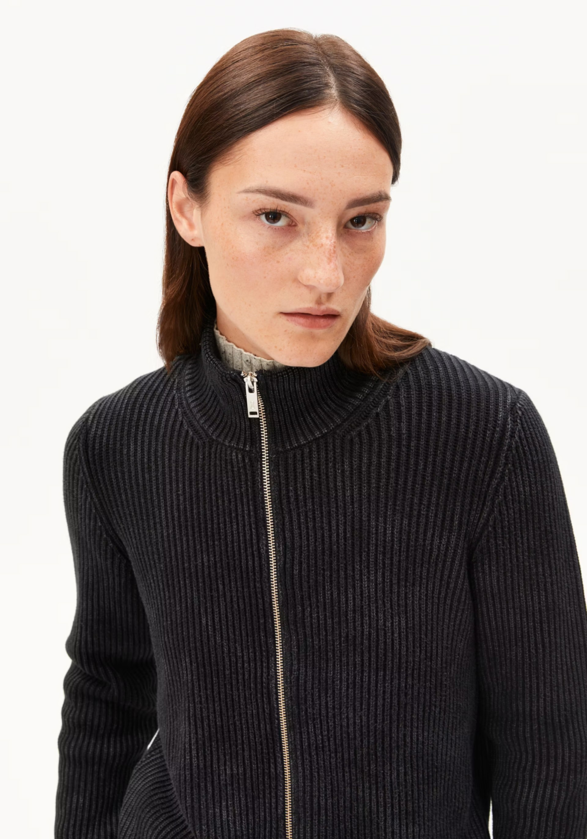 Armedangels Strick-Cardigan Rebeccaa Gmt Dye Black