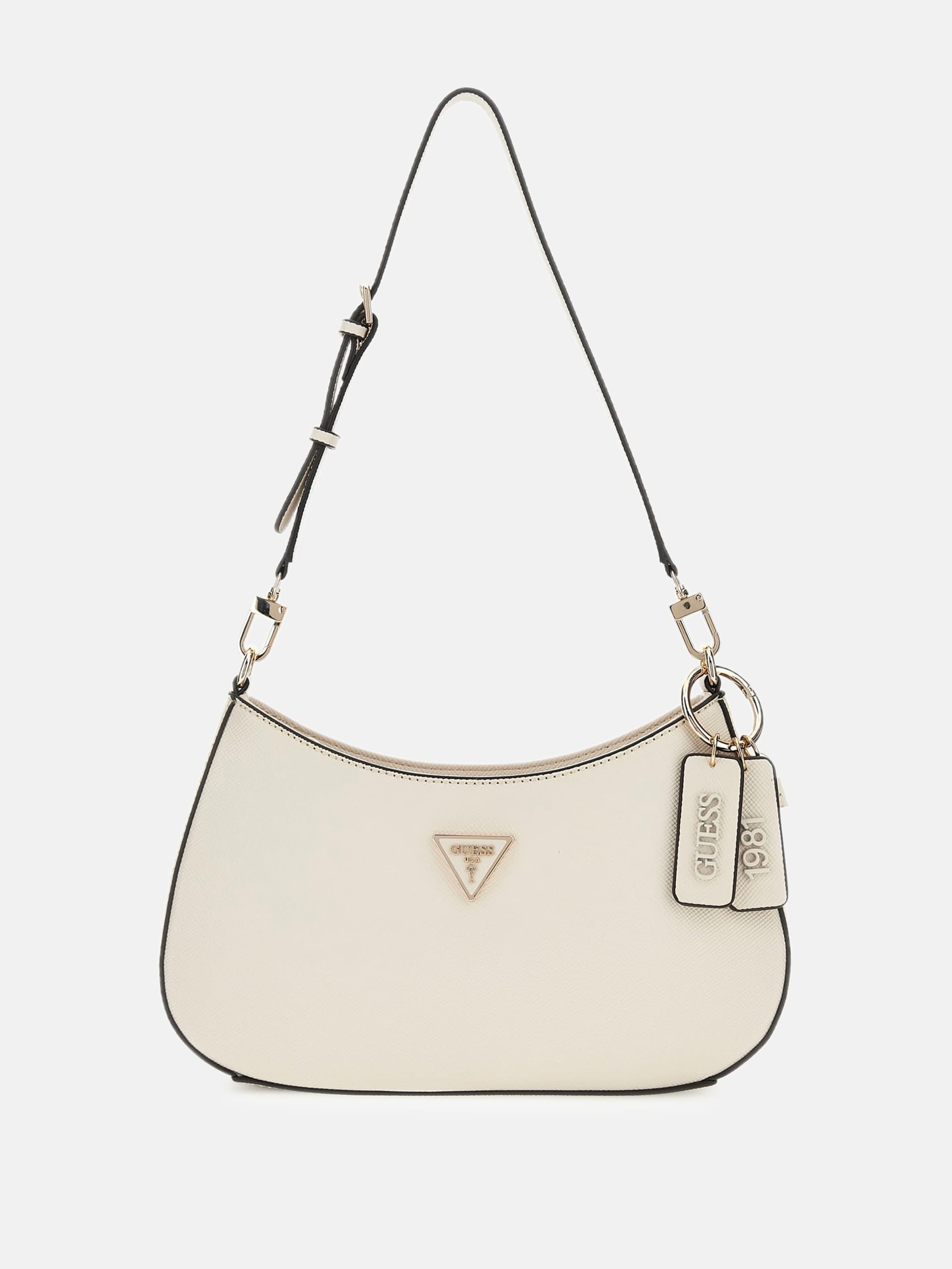 Bolsa de ombro Noelle em couro saffiano