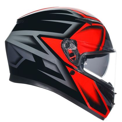 Casque AGV K3 - COMPOUND - Noir / Rouge