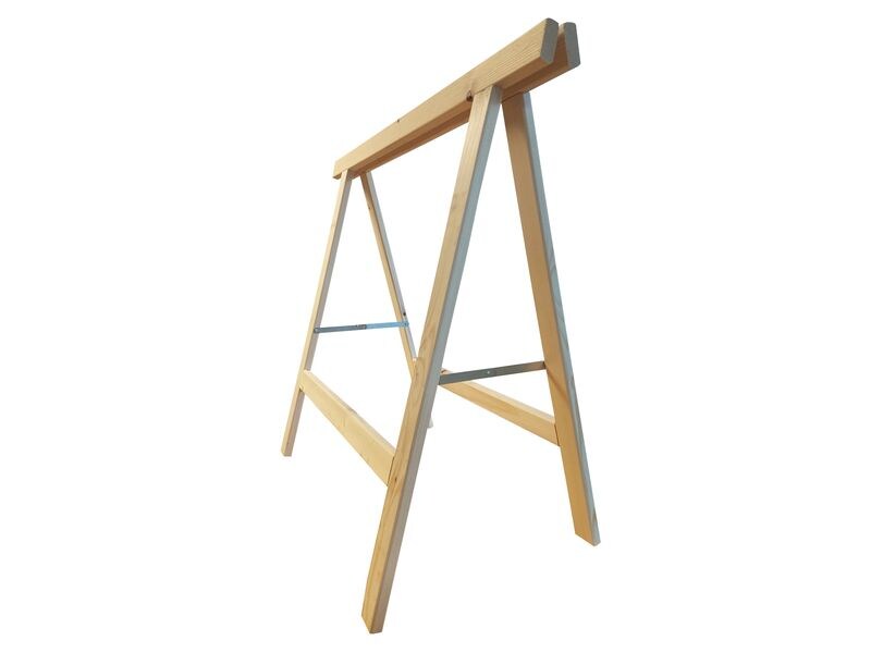 Holz Zollhaus Bockleiter aus Tanne 90 x 80 cm, Naturfarben Arbeitsbock