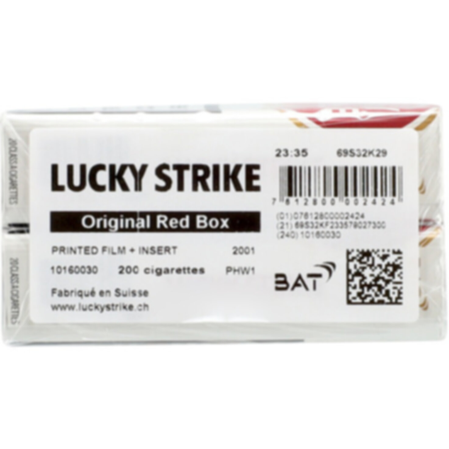 Lucky Strike Zigaretten Original Red Box Stange