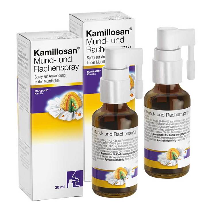 Kamillosan Mund- und Rachenspray, 2x30 St