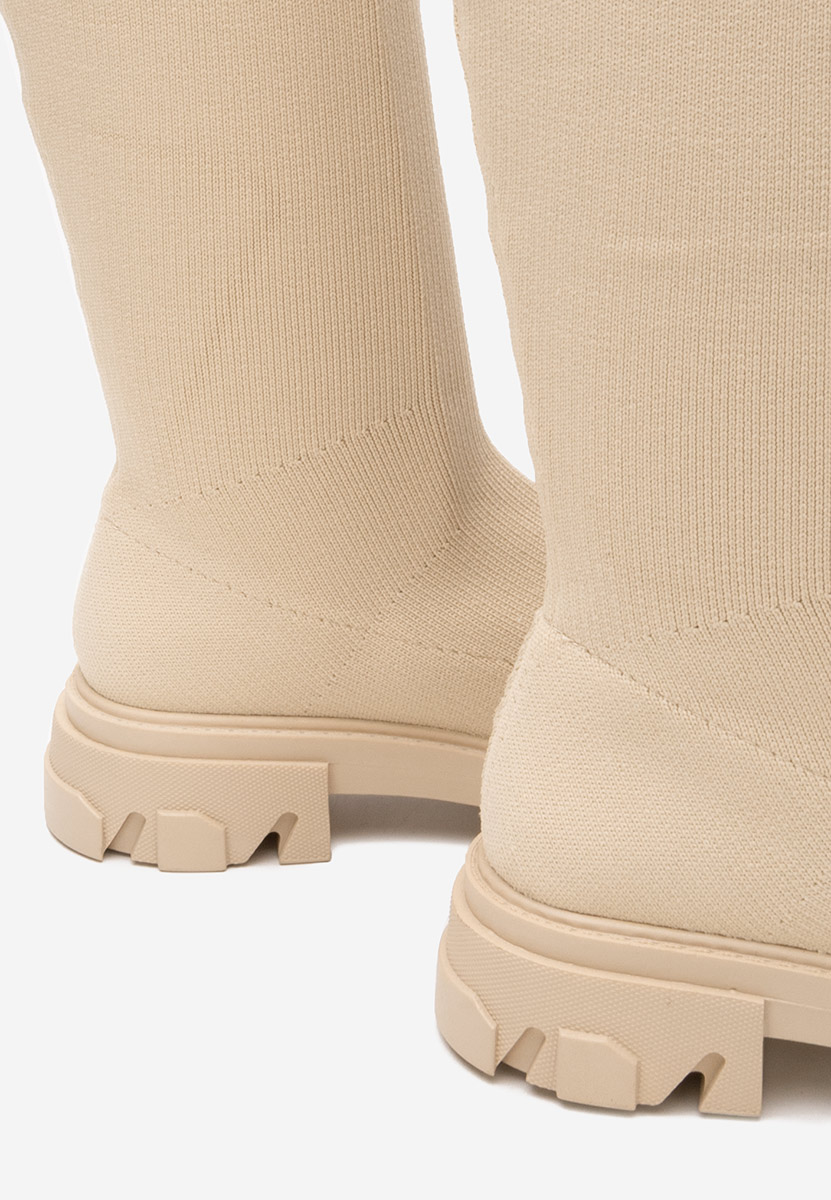 Bottes chaussettes beige Branca V2