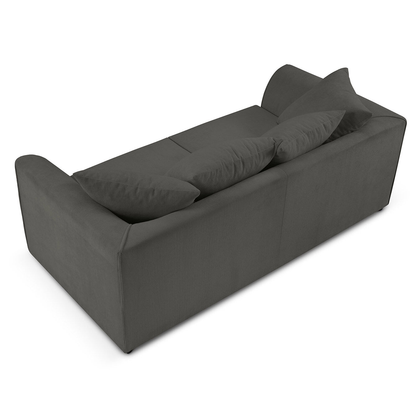 Mazzini Sofas Canapé Quince 3 Places gris foncé - 182x92x80 cm