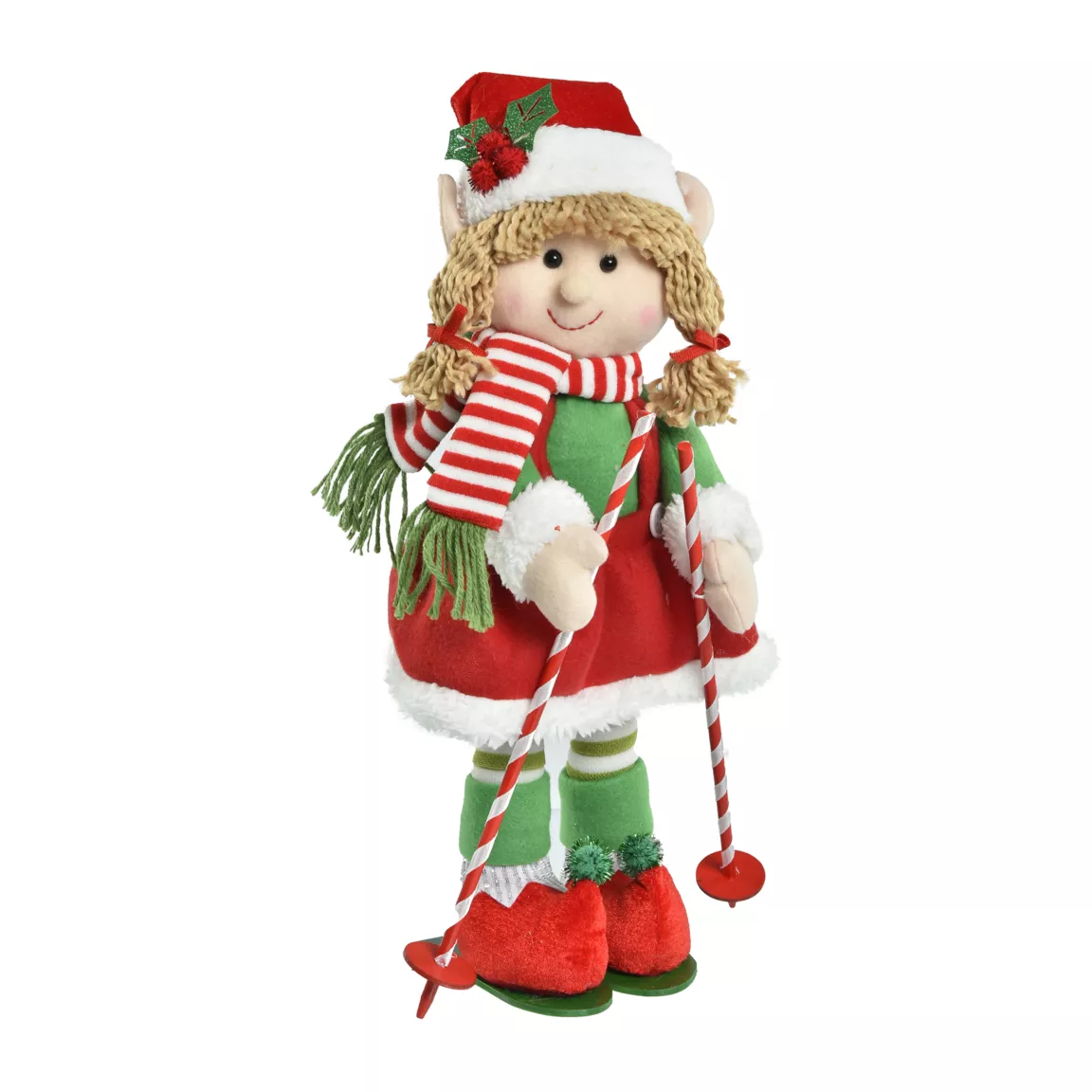 Lutin farceur en ski (H46 cm) Martine Multicolore