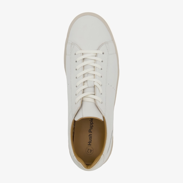 Hush Puppies leren heren sneakers wit