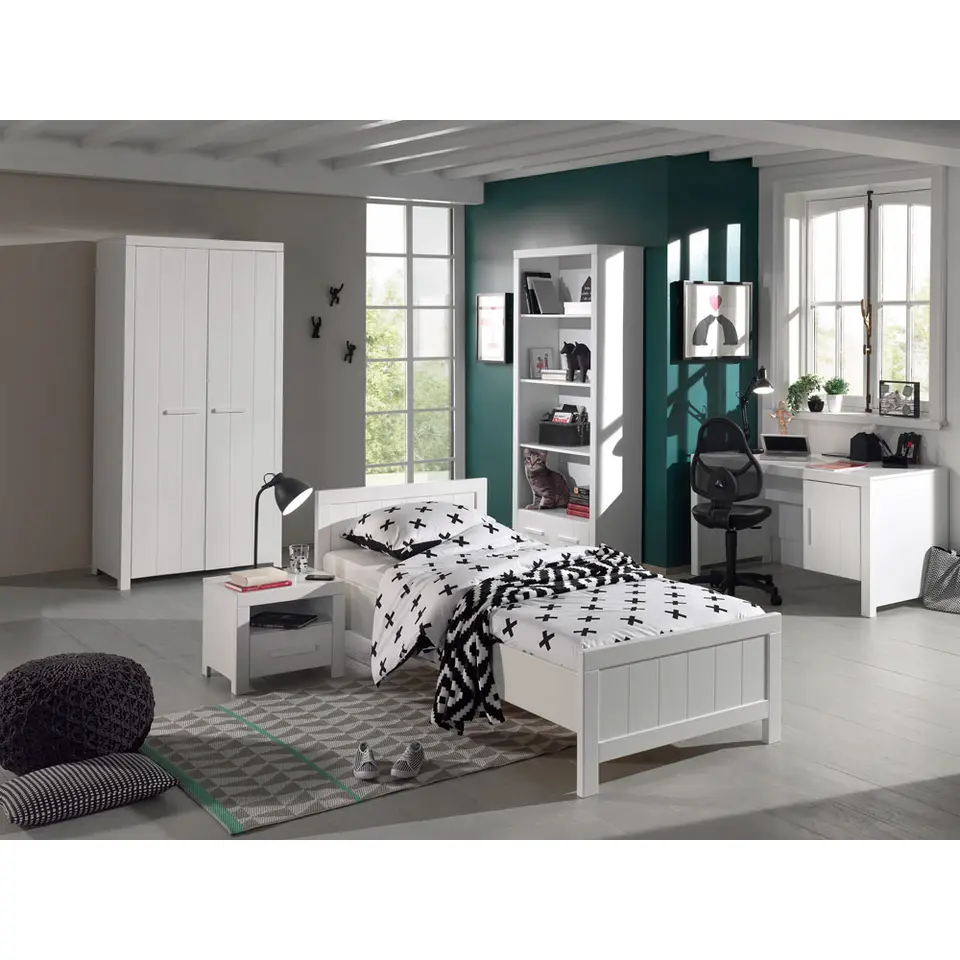 Vipack bed Erik - wit - 77x95,8x206,8 cm