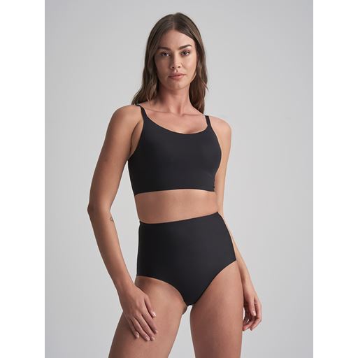 Bye Bra Sculpting Mid Waist Brief, Black, XL