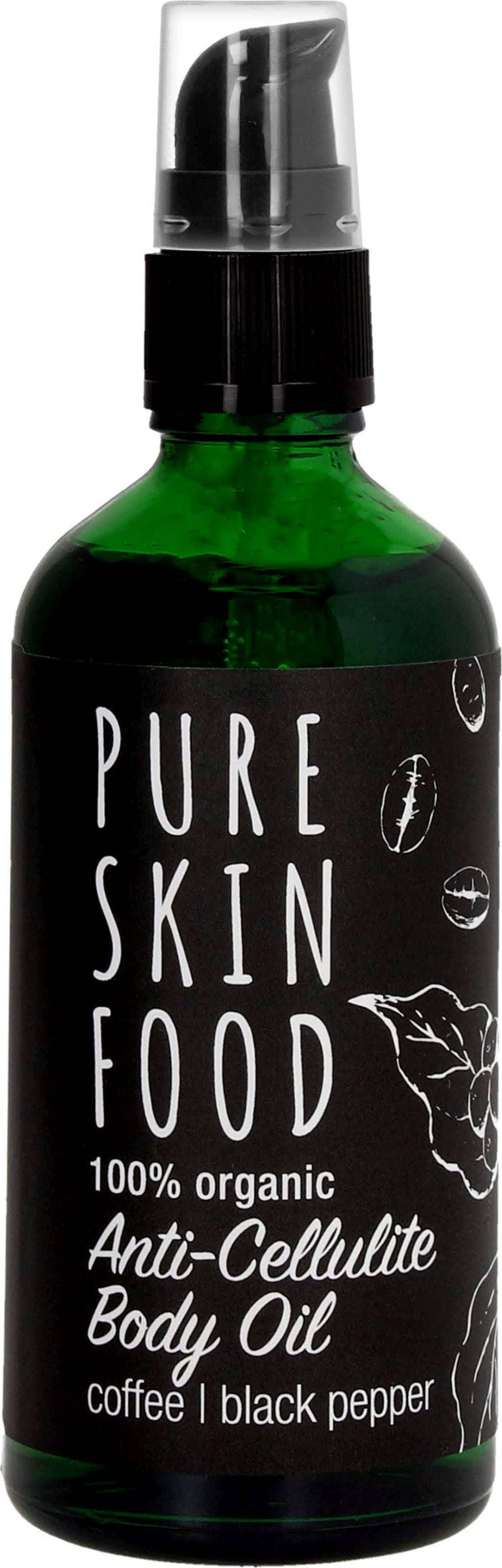 PURE SKIN FOOD  Organic Anti-Cellulite Body Oil Coffee - Black Pepper, 100 ml