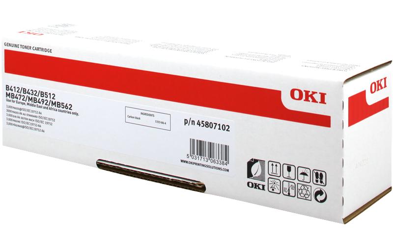 Toner 45807102 BlackDruckkassette, schwarz