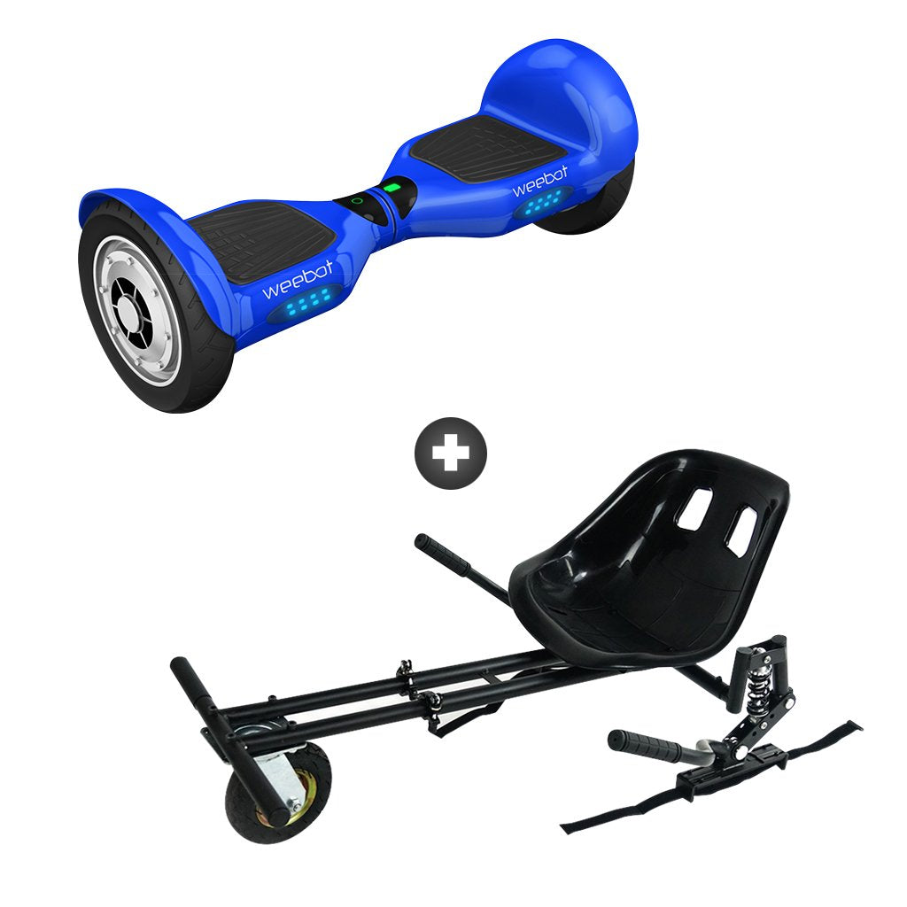 Pack Hoverkart + Hoverboard 4x4 Bleu - 10 Pouces