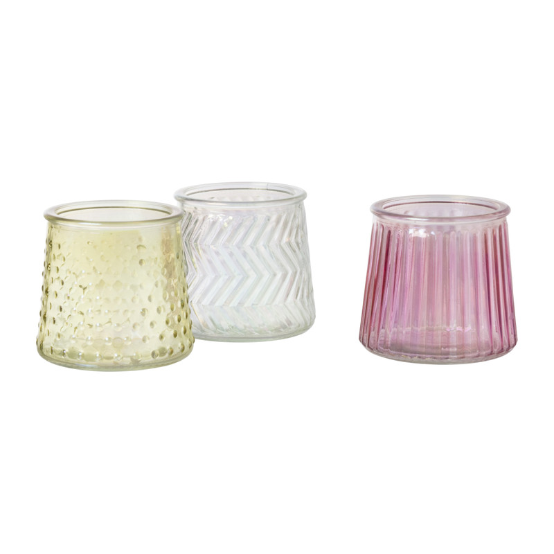 Waxinelichthouder helder - glas - ø8.3x7.3 cm