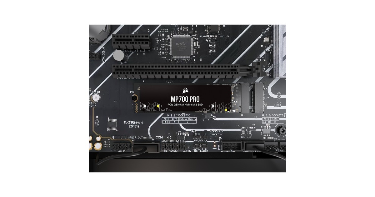 CorsairMP700 PRO 2 TB SSD  (PCIe Gen5 x4 NVMe 2.0, M.2 2280, 3D TLC NAND)