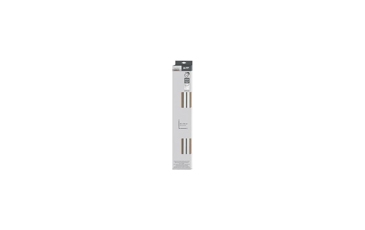 Duschvorhangstange 3-teilig 80 x 2.5 cm, WeissModulare Duschvorhangstange aus Aluminium