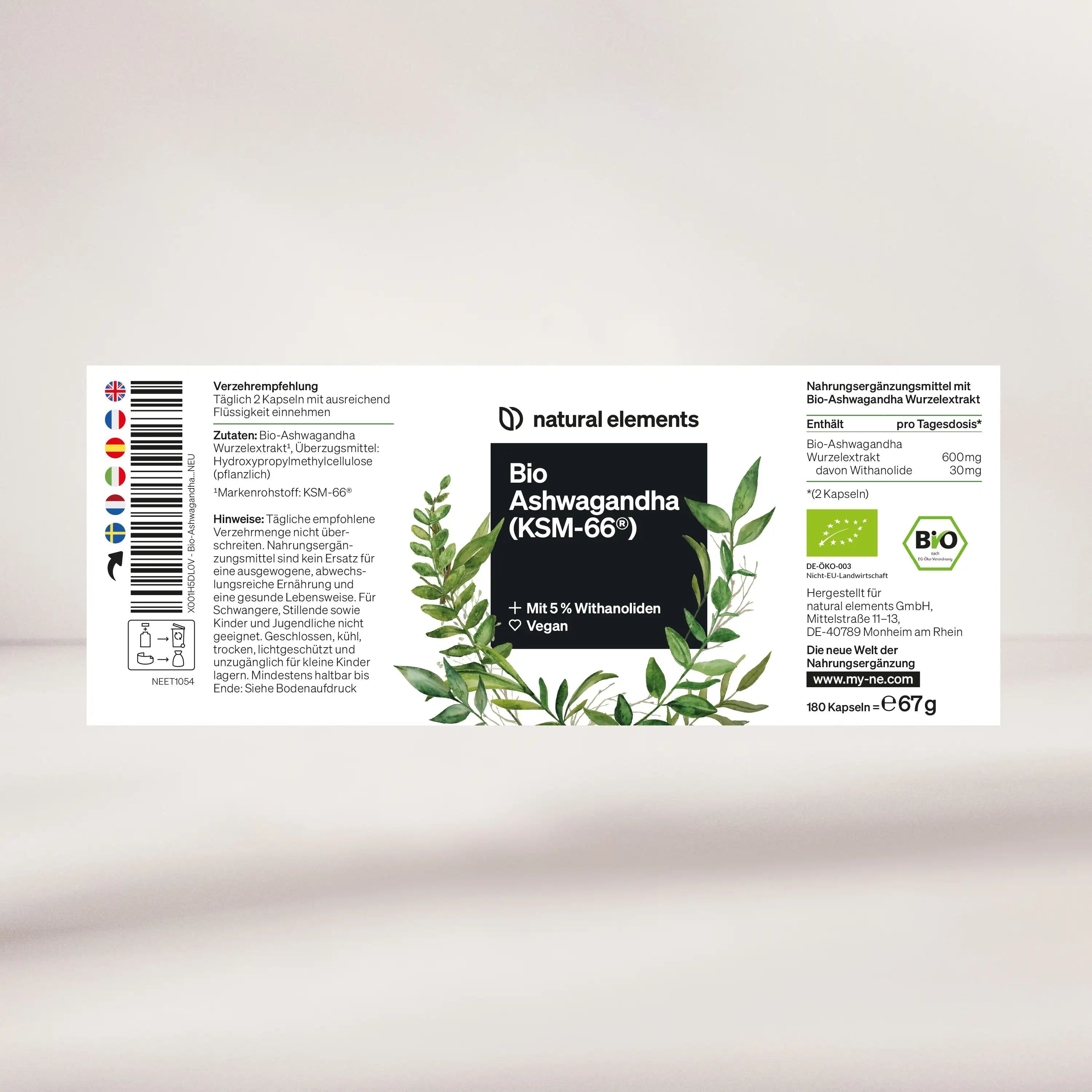 natural elements Bio Ashwagandha (KSM-66®)