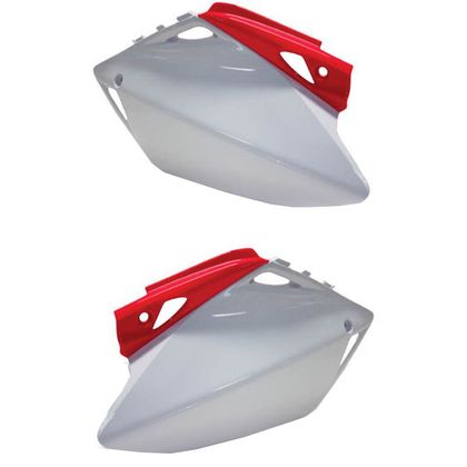 Plaques latérales Acerbis rouge/blanc