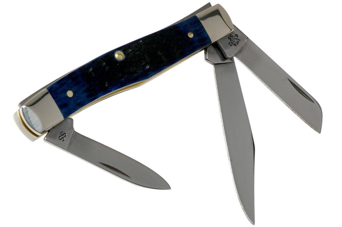 Case Medium Stockman Navy Blue Bone, Rogers Jig, 07049, 63032 SS zakmes