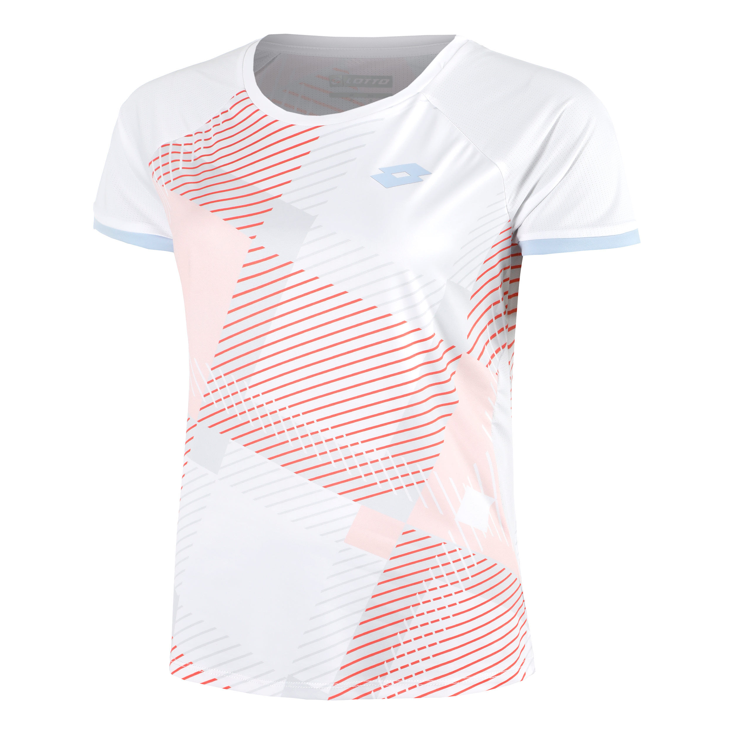 Lotto Tech IV D1 T-shirt Femmes - Rosé, Blanc