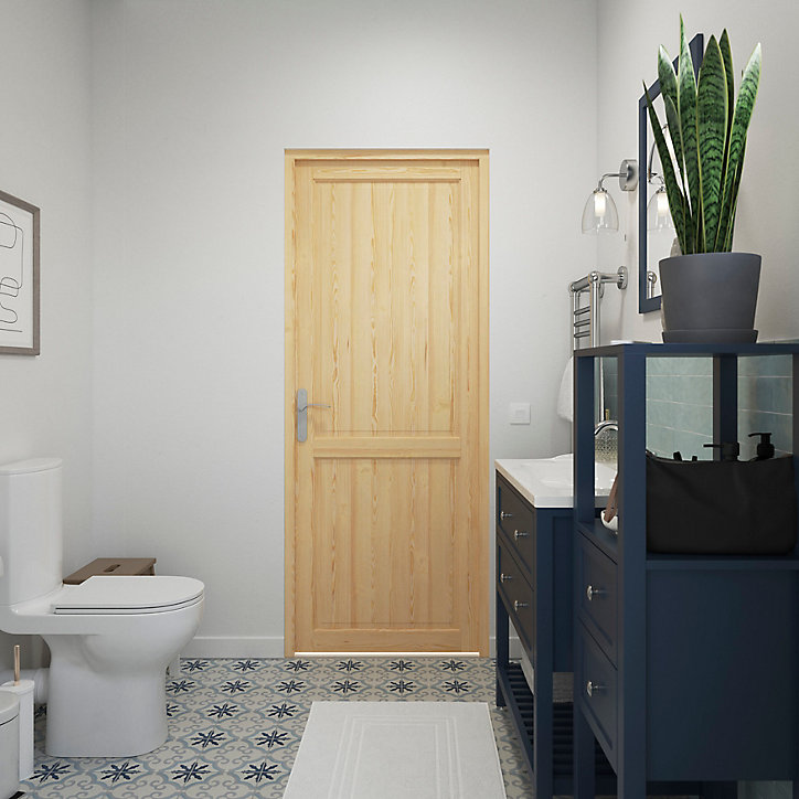 Bloc-porte Camargue pin H.204 x l.73 cm, poussant gauche