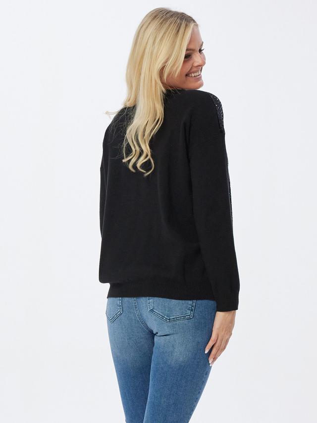 Pullover mit Pailettenfront