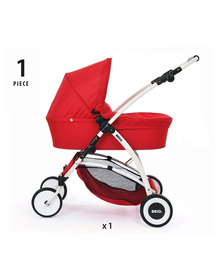 Puppenwagen SPIN faltbar in rot